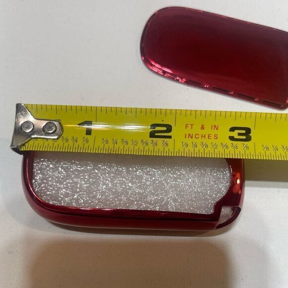 Jeep logo Leather Key Fob Keychain, Key Fob Cover in Red and Valve Stem Caps NWT - Picture 7 of 8